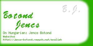 botond jencs business card